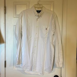 Classic white Ralph Lauren Oxford cloth shirt-classic Fit